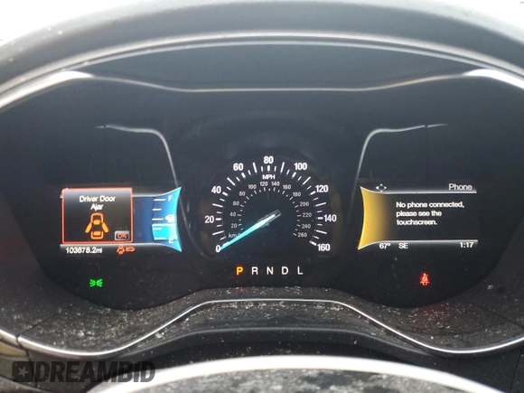 2017 Ford Fusion SE with VIN 3FA6P0H71HR396352, listed as a Copart auction lot 54869805 with 103,678 mi miles and Salvage title. Bid and sale history available at DreamBid. Image 9.