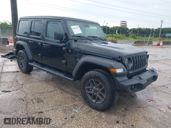 2025 Jeep Wrangler Sport S with VIN 1C4PJXDG9SW559915, listed as a IAAI auction lot 42653116 with 1,730 mi miles and . Bid and sale history available at DreamBid. Image 1.
