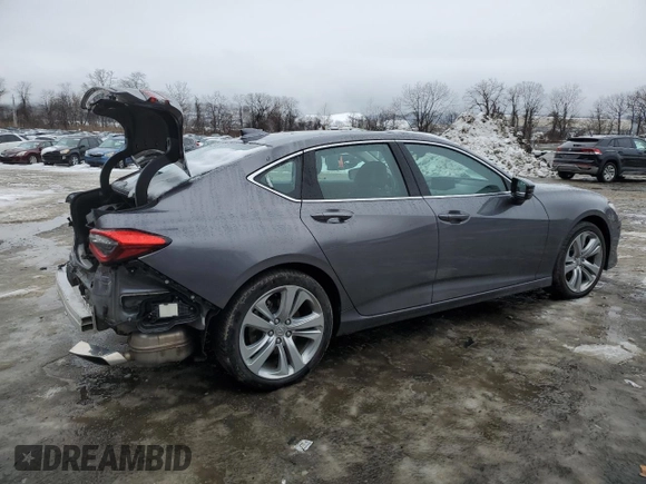 2021 Acura TLX w/Technology Package with VIN 19UUB6F48MA001374, listed as a Copart auction lot 44976495 with 31,888 mi miles and Salvage Title. Bid and sale history available at carsss.com. Image 3.