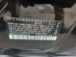 2014 Volkswagen Jetta TDI w/Premium with VIN 3VWLL7AJ0EM307240, listed as a Copart auction lot 59022185 with 104,600 mi miles and Salvage title. Bid and sale history available at DreamBid. Image 12.