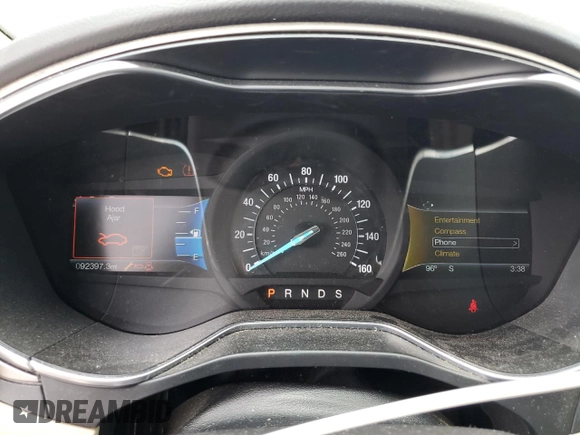2016 Ford Fusion SE with VIN 3FA6P0H75GR375213, listed as a Copart auction lot 59420095 with 92,397 mi miles and Salvage title. Bid and sale history available at DreamBid. Image 9.