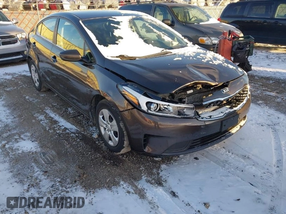2017 Kia Forte LX with VIN 3KPFK4A71HE138687, listed as a IAAI auction lot 41042425 with 21,228 mi miles. Bid and sale history available at carsss.com. Image 1.