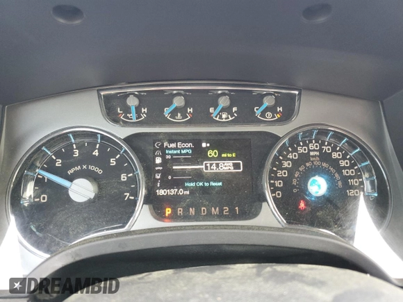 2013 Ford F-150 XL с VIN 1FTFW1ET7DFB51440, выставлен на аукционе Copart как лот 52802605 с пробегом 180 137 миль миль и Списание • Salvage title. История ставок и продаж доступна на DreamBid. Изображение 9.