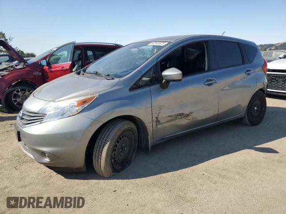 2015 Nissan Note S Plus with VIN 3N1CE2CPXFL437795, listed as a Copart auction lot 63340625 with 60,079 mi miles and Salvage title. Bid and sale history available at DreamBid. Image 1.