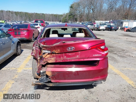 2015 Hyundai Sonata 2.4L Sport with VIN 5NPE34AF7FH240729, listed as a IAAI auction lot 41636930 with 88,446 mi miles. Bid and sale history available at carsss.com. Image 6.