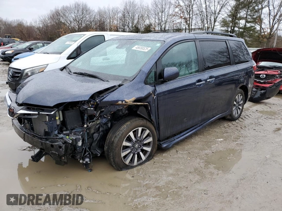 2020 Toyota Sienna XLE with VIN 5TDDZ3DC9LS235429, listed as a Copart auction lot 46658525 with 0 mi miles and Salvage Title. Bid and sale history available at carsss.com. Image 1.