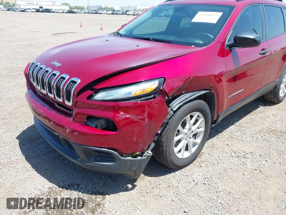 2016 Jeep Cherokee Sport with VIN 1C4PJLAB8GW216912, listed as a IAAI auction lot 42336479 with 104,396 mi miles and . Bid and sale history available at DreamBid. Image 6.