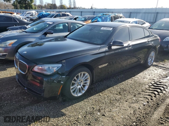 2015 BMW 7 Series 750Li with VIN WBAYE8C54FD782389, listed as a Copart auction lot 45150445 with 122,788 mi miles and Clean Title. Bid and sale history available at carsss.com. Image 1.