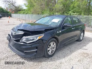 2016 Kia Optima LX with VIN 5XXGT4L32GG041760, listed as a IAAI auction lot 42175945 with 116,866 mi miles and . Bid and sale history available at carsss.com. Image 2.