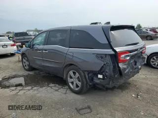 2019 Honda Odyssey EX with VIN 5FNRL6H50KB028595, listed as a Copart auction lot 65846434 with 77,596 mi miles and Salvage title. Bid and sale history available at DreamBid. Image 2.