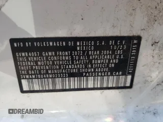 2024 Volkswagen Jetta Sport with VIN 3VWAM7BU4RM023323, listed as a Copart auction lot 59050035 with 7,322 mi miles and Salvage title. Bid and sale history available at DreamBid. Image 12.