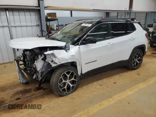 2024 Jeep Compass Limited with VIN 3C4NJDCN7RT134246, listed as a Copart auction lot 47081565 with Not Provided miles and Salvage Title. Bid and sale history available at carsss.com. Image 1.