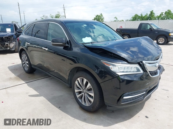 2015 Acura MDX Technology with VIN 5FRYD3H44FB005534, listed as a IAAI auction lot 42107208 with 56,347 mi miles and . Bid and sale history available at DreamBid. Image 1.