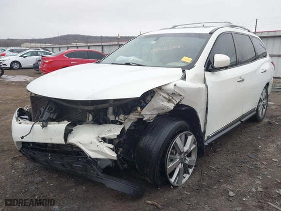 2013 Nissan Pathfinder Platinum with VIN 5N1AR2MN4DC638909, listed as a IAAI auction lot 41537384 with 1 mi miles. Bid and sale history available at carsss.com. Image 2.