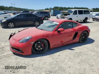 2018 Porsche 718 Cayman S z VIN WP0AB2A83JK279268, wystawiony jako Copart lot #58186485 z przebiegiem Nie podano mil oraz Szkoda całkowita • Salvage title. Historia ofert i sprzedaży dostępna na DreamBid. Obrazek 1.