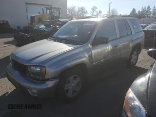 2002 Chevrolet TrailBlazer LTZ with VIN 1GNDT13S522202665, listed as a Copart auction lot 89212405 with 192,830 mi miles and Salvage Title. Bid and sale history available at DreamBid. Image 1.