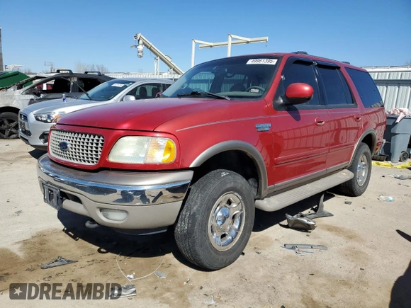 2002 Ford Expedition Eddie Bauer with VIN 1FMPU18L92LA82606, listed as a Copart auction lot 49961395 with 246,183 mi miles and Salvage title. Bid and sale history available at DreamBid. Image 1.