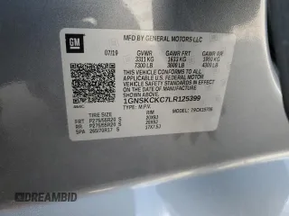 2020 Chevrolet Tahoe Premier with VIN 1GNSKCKC7LR125399, listed as a Copart auction lot 54702635 with 134,684 mi miles and Salvage title. Bid and sale history available at DreamBid. Image 12.