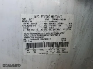 2013 Ford Explorer XLT with VIN 1FM5K8D81DGA70534, listed as a Copart auction lot 49587795 with 375,027 mi miles and Salvage Title. Bid and sale history available at carsss.com. Image 15.