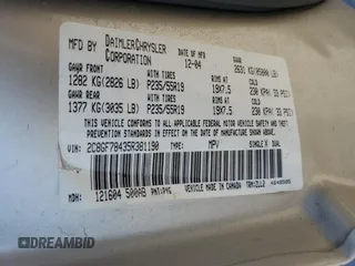 2005 Chrysler Pacifica z VIN 2C8GF78435R381190, wystawiony jako Copart lot #77489894 z przebiegiem 166 614 mil mil oraz Szkoda całkowita • Salvage title. Historia ofert i sprzedaży dostępna na DreamBid. Obrazek 14.