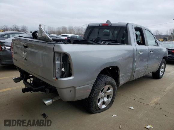 2020 Ram 1500 Big Horn with VIN 1C6RREBT1LN252761, listed as a Copart auction lot 43066795 with 103,821 mi miles and Salvage Title. Bid and sale history available at carsss.com. Image 3.
