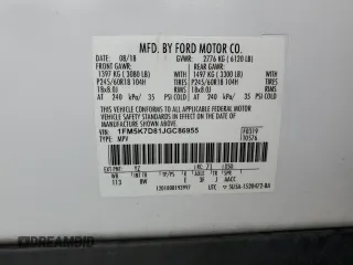2018 Ford Explorer XLT z VIN 1FM5K7D81JGC86955, wystawiony jako Copart lot #53206335 z przebiegiem 152 437 mil mil oraz Szkoda całkowita • Salvage title. Historia ofert i sprzedaży dostępna na DreamBid. Obrazek 16.