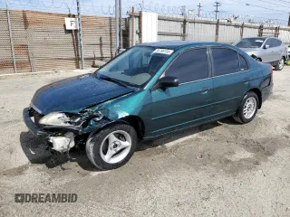 2001 Honda Civic LX z VIN JHMES16571S004494, wystawiony jako Copart lot #56766155 z przebiegiem 157 965 mil mil oraz Szkoda całkowita • Salvage title. Historia ofert i sprzedaży dostępna na DreamBid. Obrazek 1.