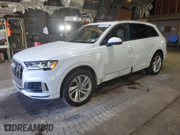 2021 Audi Q7 Premium Plus with VIN WA1LXAF79MD017780, listed as a Copart auction lot 62285935 with 63,567 mi miles and Salvage title. Bid and sale history available at DreamBid. Image 1.
