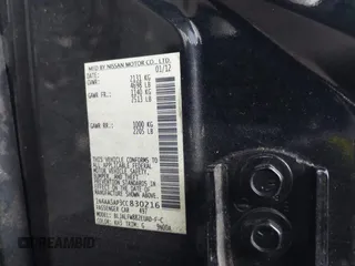 2012 Nissan Maxima SV with VIN 1N4AA5AP3CC830216, listed as a IAAI auction lot 41458598 with 188,239 mi miles and . Bid and sale history available at DreamBid. Image 9.