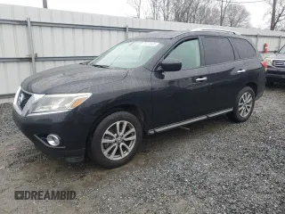 2016 Nissan Pathfinder SV with VIN 5N1AR2MNXGC617017, listed as a Copart auction lot 44770425 with 213,751 mi miles and Salvage Title. Bid and sale history available at carsss.com. Image 1.