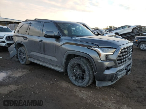 2023 Toyota Sequoia SR5 with VIN 7SVAAABA6PX016515, listed as a Copart auction lot 88431885 with 27,438 mi miles and Salvage Title. Bid and sale history available at carsss.com. Image 4.