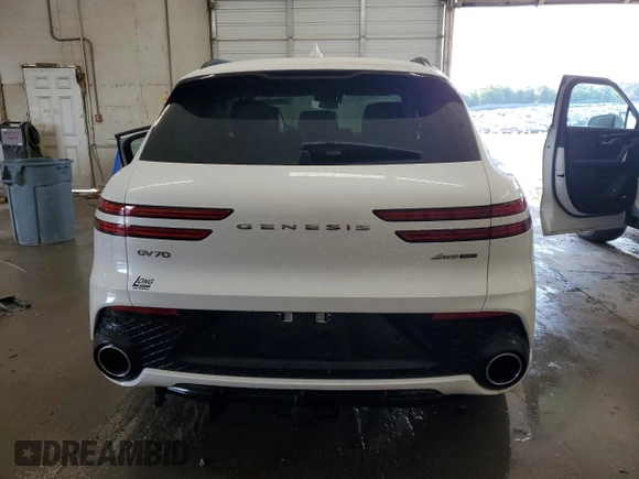 2024 Genesis GV70 Sport with VIN 5NMMCDTC2RH007132, listed as a Copart auction lot 63012715 with 23,882 mi miles and Salvage title. Bid and sale history available at DreamBid. Image 6.