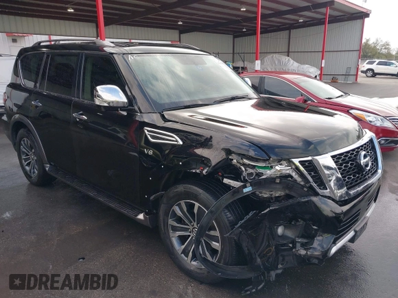2018 Nissan Armada SL with VIN JN8AY2ND8JX000460, listed as a IAAI auction lot 41878921 with 143,454 mi miles and . Bid and sale history available at DreamBid. Image 1.