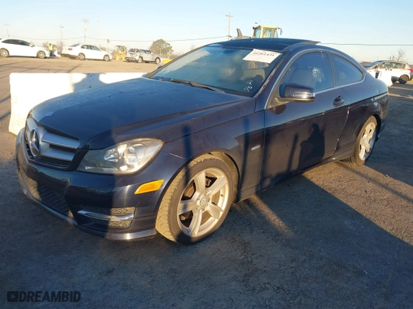 2012 Mercedes-Benz C-Class C 250 with VIN WDDGJ4HB6CF802102, listed as a IAAI auction lot 41261431 with 126,305 mi miles. Bid and sale history available at carsss.com. Image 17.