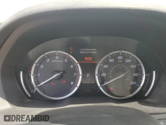 2015 Acura MDX Technology with VIN 5FRYD4H4XFB004541, listed as a Copart auction lot 64092895 with 106,304 mi miles and Salvage title. Bid and sale history available at DreamBid. Image 9.