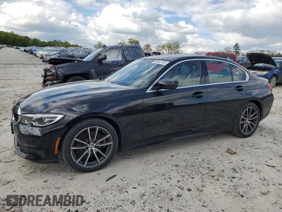 2020 BMW 3 Series 330i with VIN 3MW5R1J05L8B16852, listed as a Copart auction lot 56912105 with 75,379 mi miles and Salvage title. Bid and sale history available at DreamBid. Image 1.