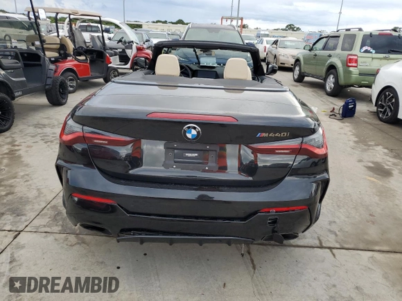 2023 BMW 4 Series M440i with VIN WBA53AT0XPCM20465, listed as a Copart auction lot 74537094 with 5,216 mi miles and Non Repairable. Bid and sale history available at DreamBid. Image 6.