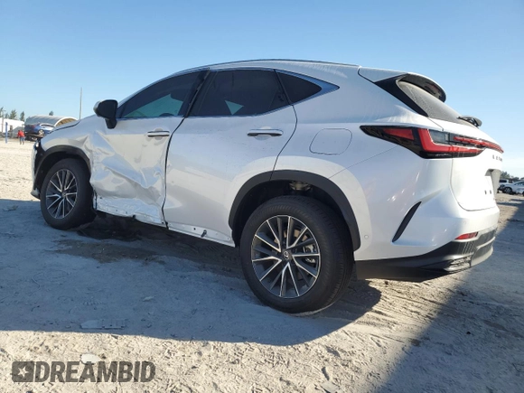 2025 Lexus NX 350h Luxury with VIN 2T2HKCEZ4SC038891, listed as a Copart auction lot 82850384 with 407 mi miles and Salvage title. Bid and sale history available at DreamBid. Image 2.