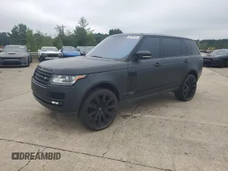 2015 Land Rover Range Rover Supercharged with VIN SALGS3TF0FA199881, listed as a Copart auction lot 45190135 with 66,931 mi miles and Salvage title. Bid and sale history available at DreamBid. Image 1.