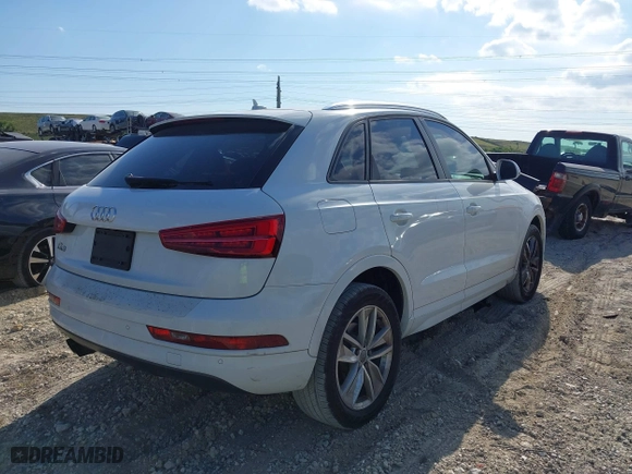 2018 Audi Q3 Premium with VIN WA1BCCFS6JR010047, listed as a IAAI auction lot 41795209 with 99,609 mi miles. Bid and sale history available at carsss.com. Image 4.