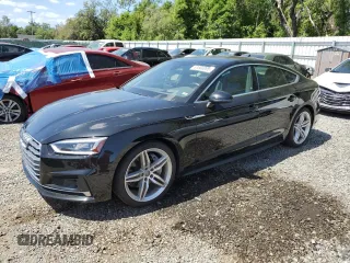 2018 Audi A5 Sportback Prestige with VIN WAUFNCF57JA008007, listed as a Copart auction lot 51666095 with 43,875 mi miles and Salvage Title. Bid and sale history available at carsss.com. Image 1.