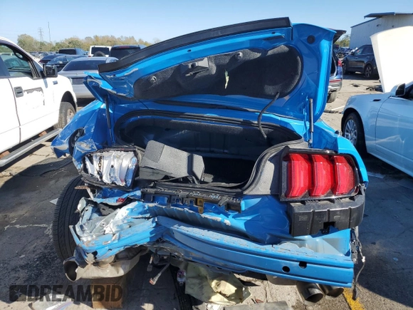2023 Ford Mustang GT Premium with VIN 1FATP8FF3P5102205, listed as a Copart auction lot 76253414 with 15,474 mi miles and Salvage title. Bid and sale history available at DreamBid. Image 6.