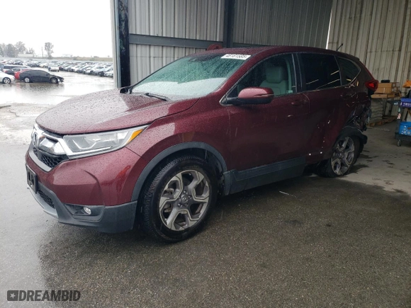2018 Honda CR-V EX-L with VIN 7FARW1H88JE051646, listed as a Copart auction lot 48181585 with 62,594 mi miles and Salvage Title. Bid and sale history available at carsss.com. Image 1.