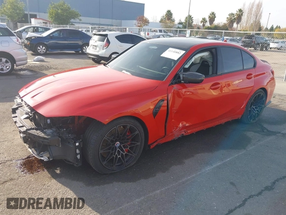 2023 BMW M3 Competition xDrive with VIN WBS43AY09PFP04541, listed as a IAAI auction lot 41140882 with 39,330 mi miles and . Bid and sale history available at DreamBid. Image 17.