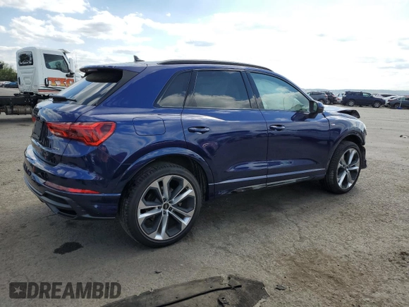 2022 Audi Q3 S line Premium Plus with VIN WA1EECF34N1019740, listed as a Copart auction lot 48642243 with 15,300 mi miles. Bid and sale history available at carsss.com. Image 3.