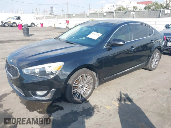 2014 Kia Cadenza Premium with VIN KNALN4D71E5130633, listed as a IAAI auction lot 41467874 with 105,278 mi miles. Bid and sale history available at carsss.com. Image 2.