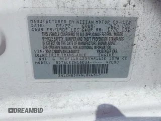 2022 Nissan Versa S with VIN 3N1CN8DV4NL846812, listed as a IAAI auction lot 41802614 with 30,624 mi miles and . Bid and sale history available at DreamBid. Image 9.