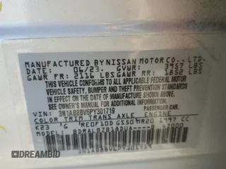 2023 Nissan Sentra S with VIN 3N1AB8BV6PY301719, listed as a Copart auction lot 49162785 with 17,864 mi miles and Salvage Title. Bid and sale history available at DreamBid. Image 12.