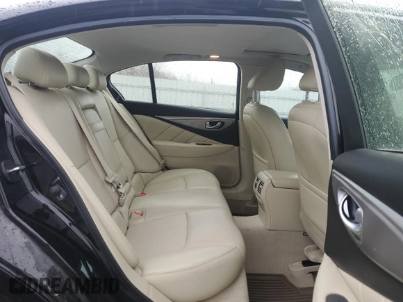2015 Infiniti Q50 with VIN JN1BV7AR6FM403615, listed as a Copart auction lot 49626385 with 155,423 mi miles and Clean Title. Bid and sale history available at carsss.com. Image 10.