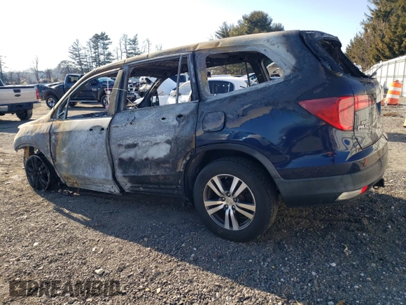2017 Honda Pilot EX with VIN 5FNYF6H32HB008391, listed as a Copart auction lot 47603075 with Not Provided miles and Non Repairable. Bid and sale history available at DreamBid. Image 2.